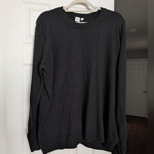 GAP Women's Classic Black Cotton Blend, Long Sleeve Sweater
